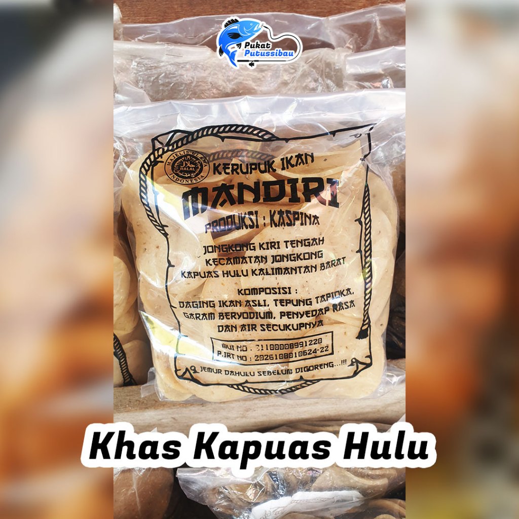 

Kerupuk Ikan Campur Merk Mandiri Khas Putussibau Kapuas Hulu (100gram)