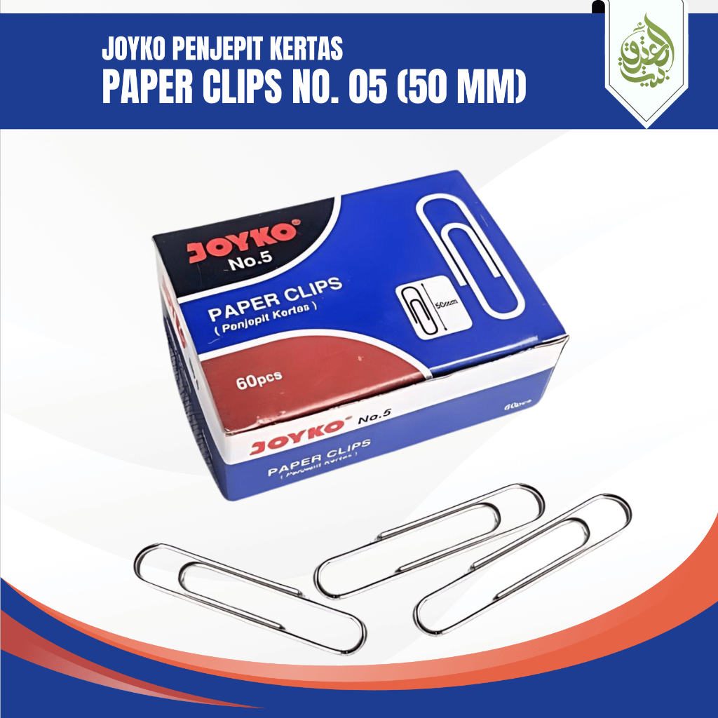 

Paper Clips Joyko NO 05 (Besar) | Klip Penjepit Kertas [BOX/60PCS]