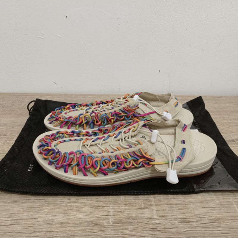 Sandal Wanita Portee Goods Loom Sandal Rainbow White - 40