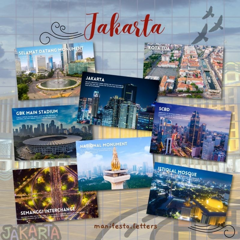 

Postcard Jakarta | Kartupos GBK | Istiqlal | Kota Tua | Semanggi