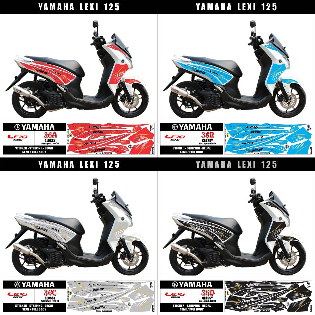 stiker motor yamaha lexi striping sticker yamaha lexi 155 striping body motor lexi