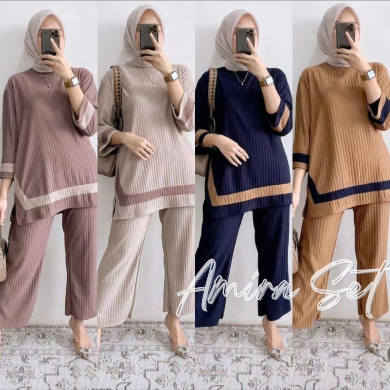 Stlan Wanita Kekinian Satu Korean Style Sa Setelan Wanita Polos Jumbo Satuset Baju Celana Terbaru 20