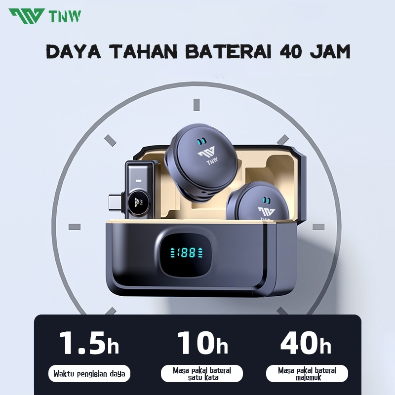 JXK7 Tnw A30 Wireless Clip On Mic Microphone Dual Mikrofon Wireless Mikrofon Hp Lavalier