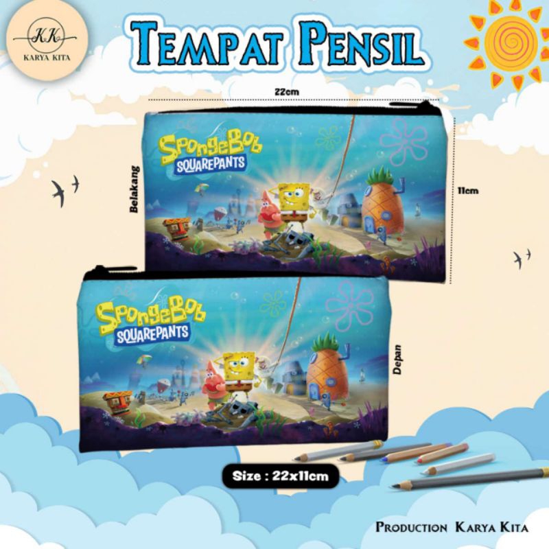 

Tempat Pensil Karakter Anime Anak Laki Laki SPONGEBOB Kode 01