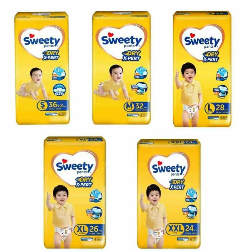 popok sweety / pampers sweety bronze pants / pampers sweety silver pants M34/M30