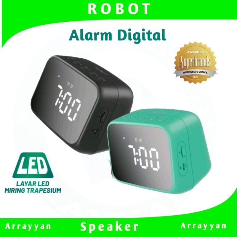 ROBOT Speaker Bluetooth RB 560 ALARM  LED Digital Jam Digital Speaker Robot super bass