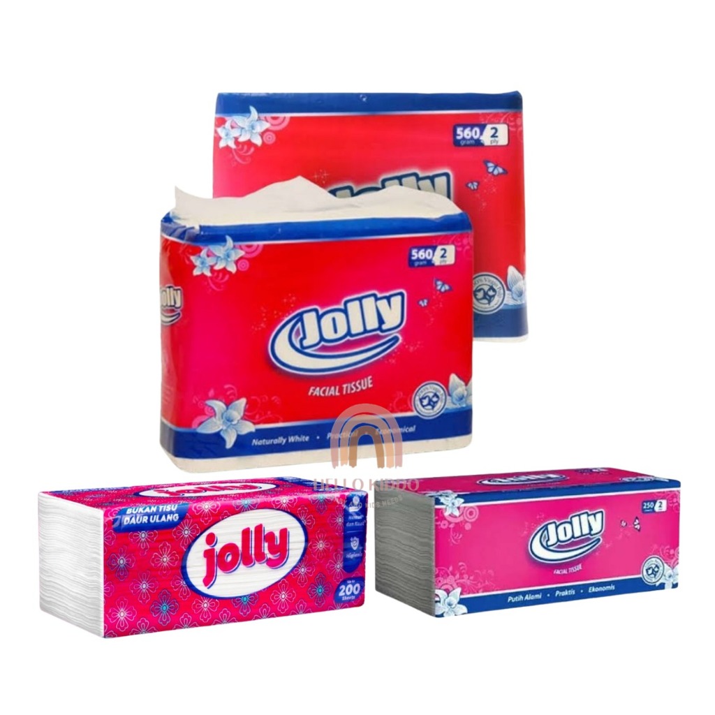 JOLLY TISSUE FACIAL 2 PLY ISI 200SHEET 250SHEET 560GRAM