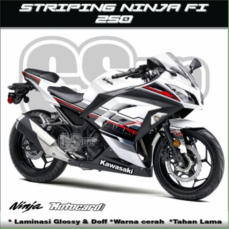 Stiker Striping Ninja 250 Fi Old Se Grapis / Sticker Decal Motor Kawasaki Ninja Fi 250 Se / ninja 25