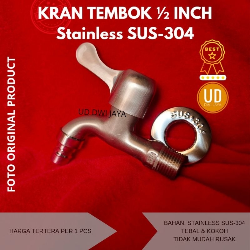 KRAN AIR STAINLESS 304 / KRAN TEMBOK STAINLESS 304 DOP