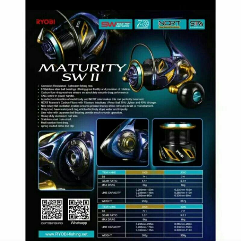 REEL RYOBI MATURITY SW II 3000