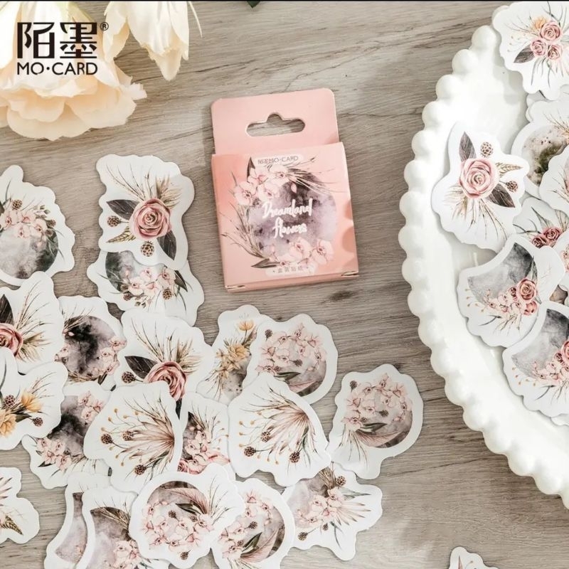 

HI517 Stiker 45pcs Dreamland Flowers Tema Bunga Bulan Scrapbook Tugas Sekolah