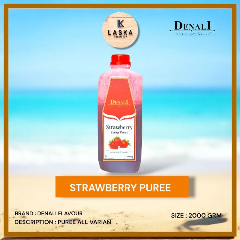 

Strawberry Puree Merk Denali 2 Liter - Denali Strawberry Puree - Sirup Concentrate buah