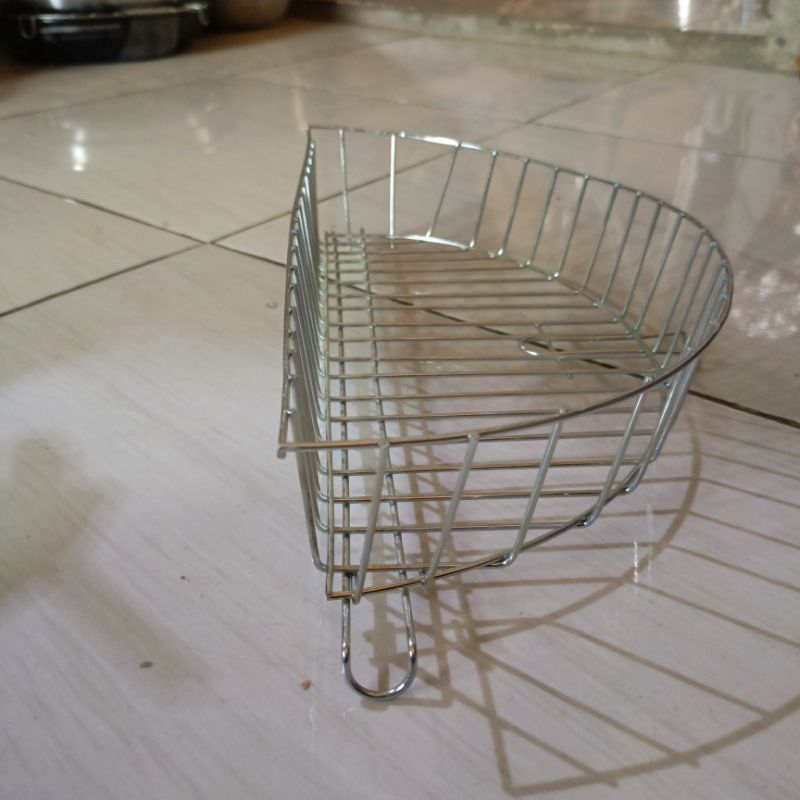 peniris keranjang setengah lingkaran/peniris makanan/peniris minyak/peniris wajan