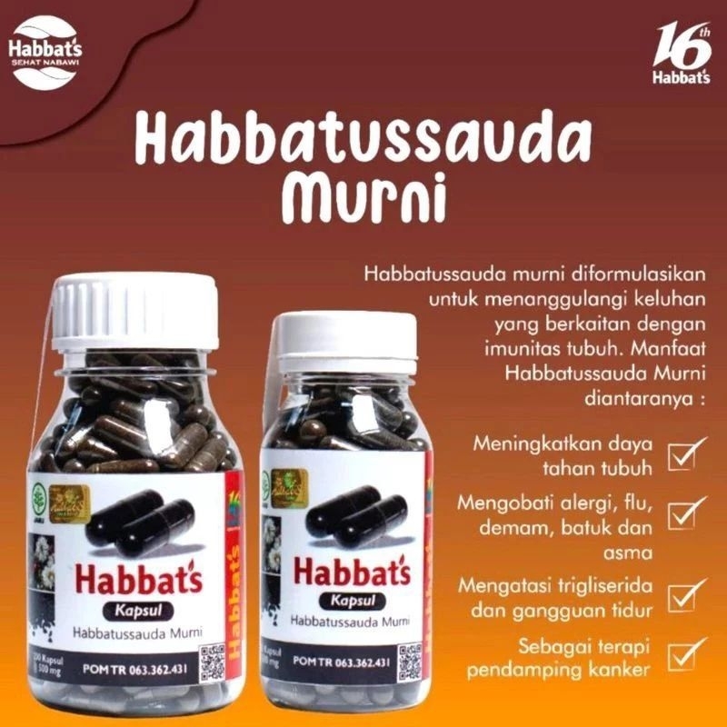 habbats habbatussauda murni / habbats kapsul / habbatussauda kapsul