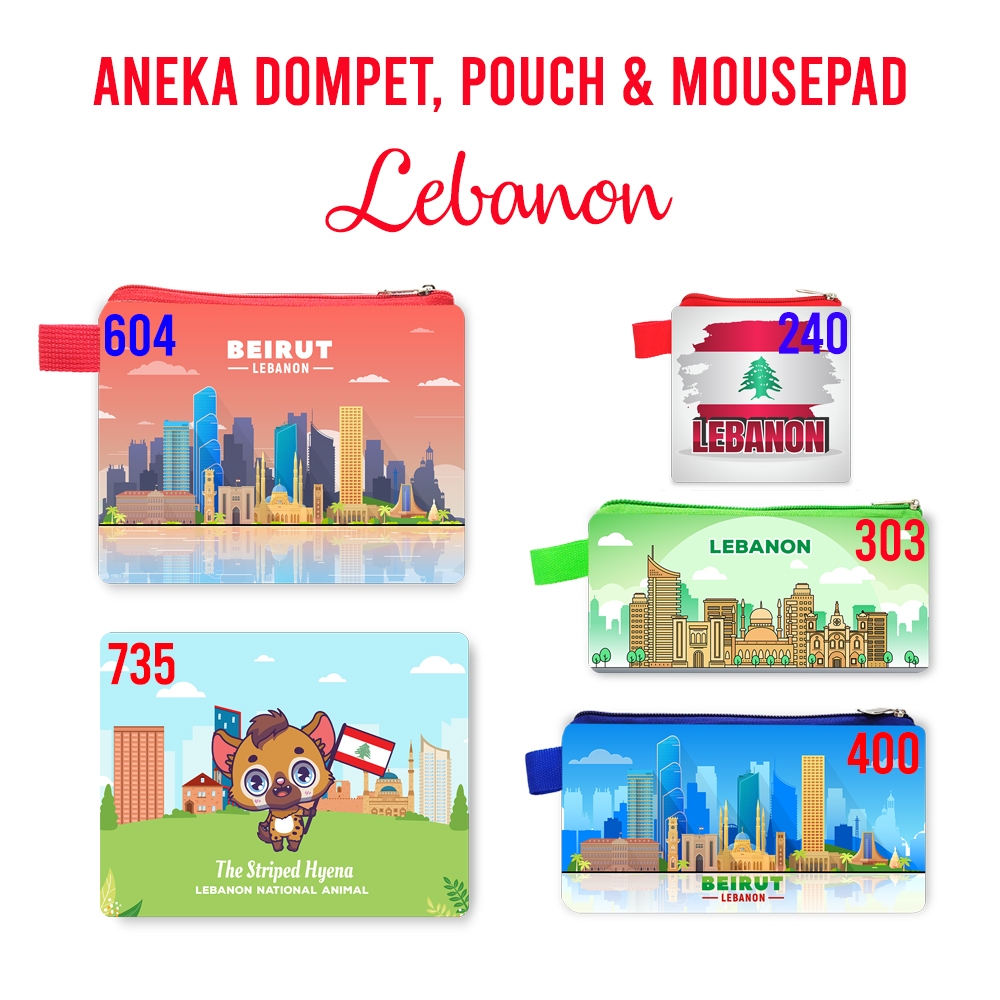 Lebanon Souvenir Dompet Pouch Mouse Pad Pin Magnet Gantungan Kunci Landmark Oleh Oleh Negara