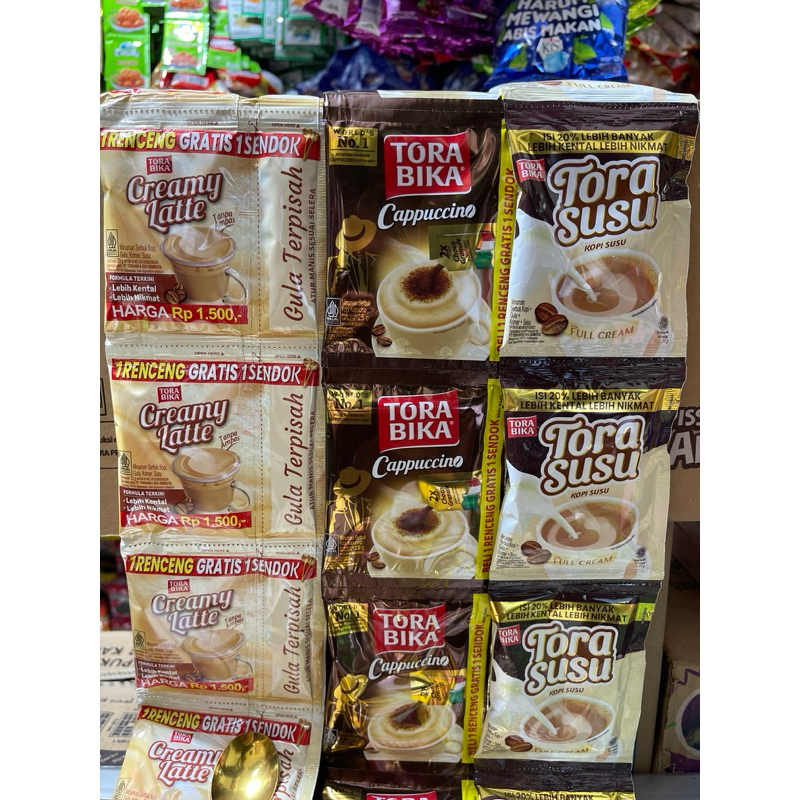 

TORABIKA CAPPUCINO/CREAMY/SUSU RENCENG GRATIS SENDOK ( ISI 10 )