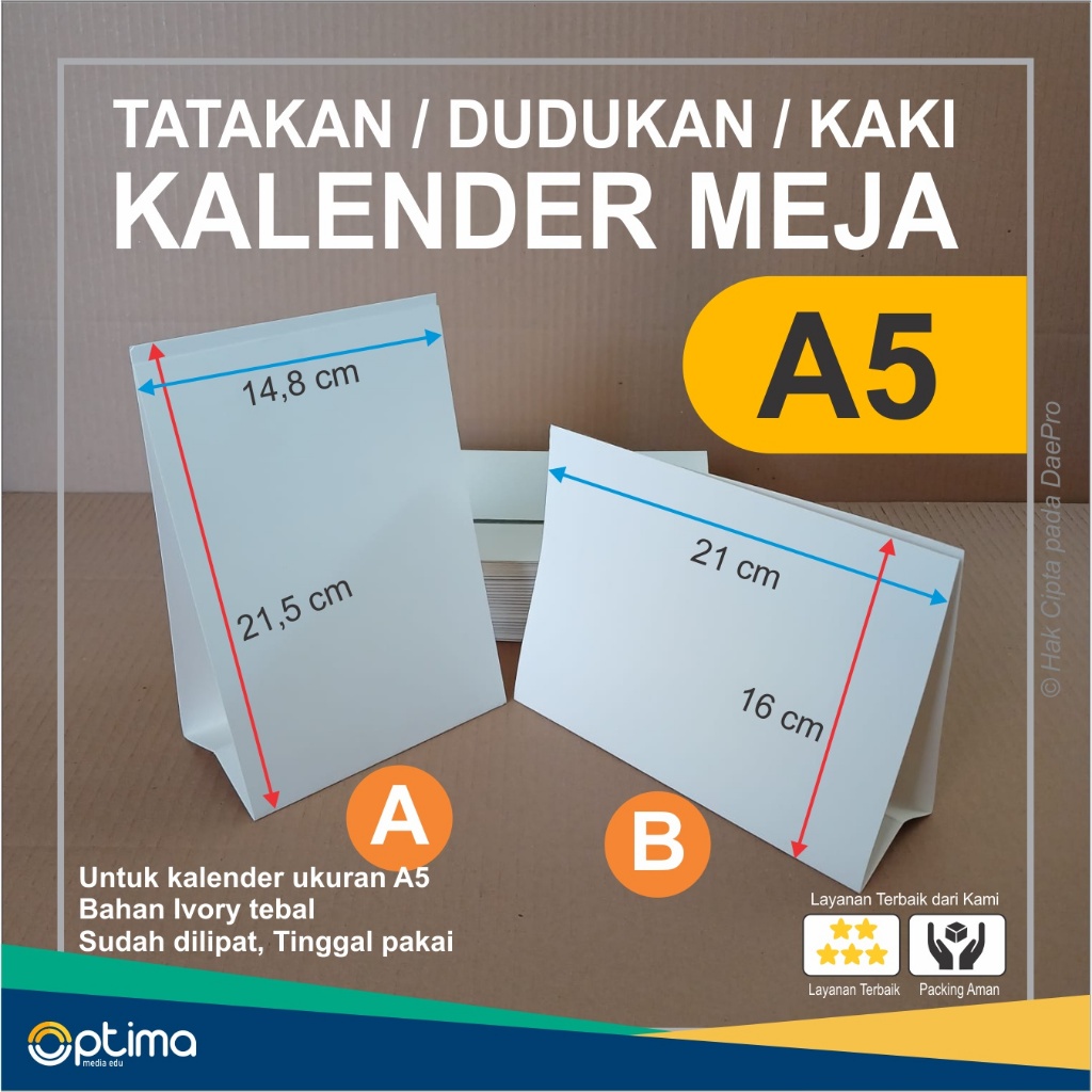 

Tatakan Kalender, Dudukan Kalender, kaki Kalender meja A5