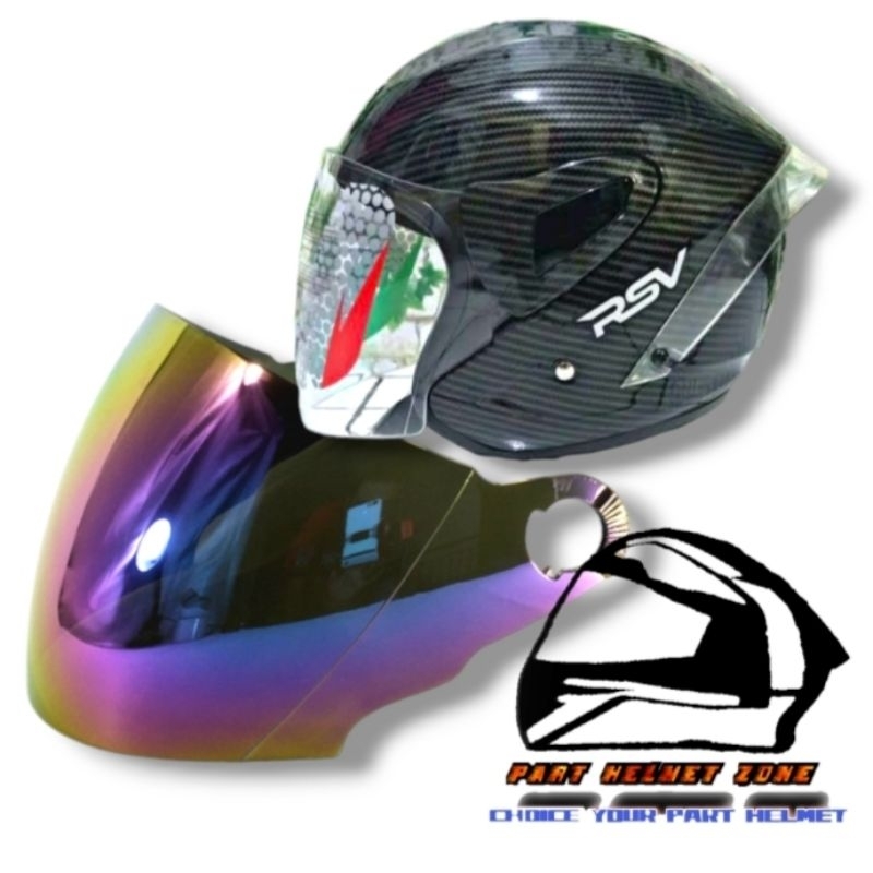 (NDR-1) Kaca Helm RSV Windtail  Carbon All Varian || Visor helm RSV