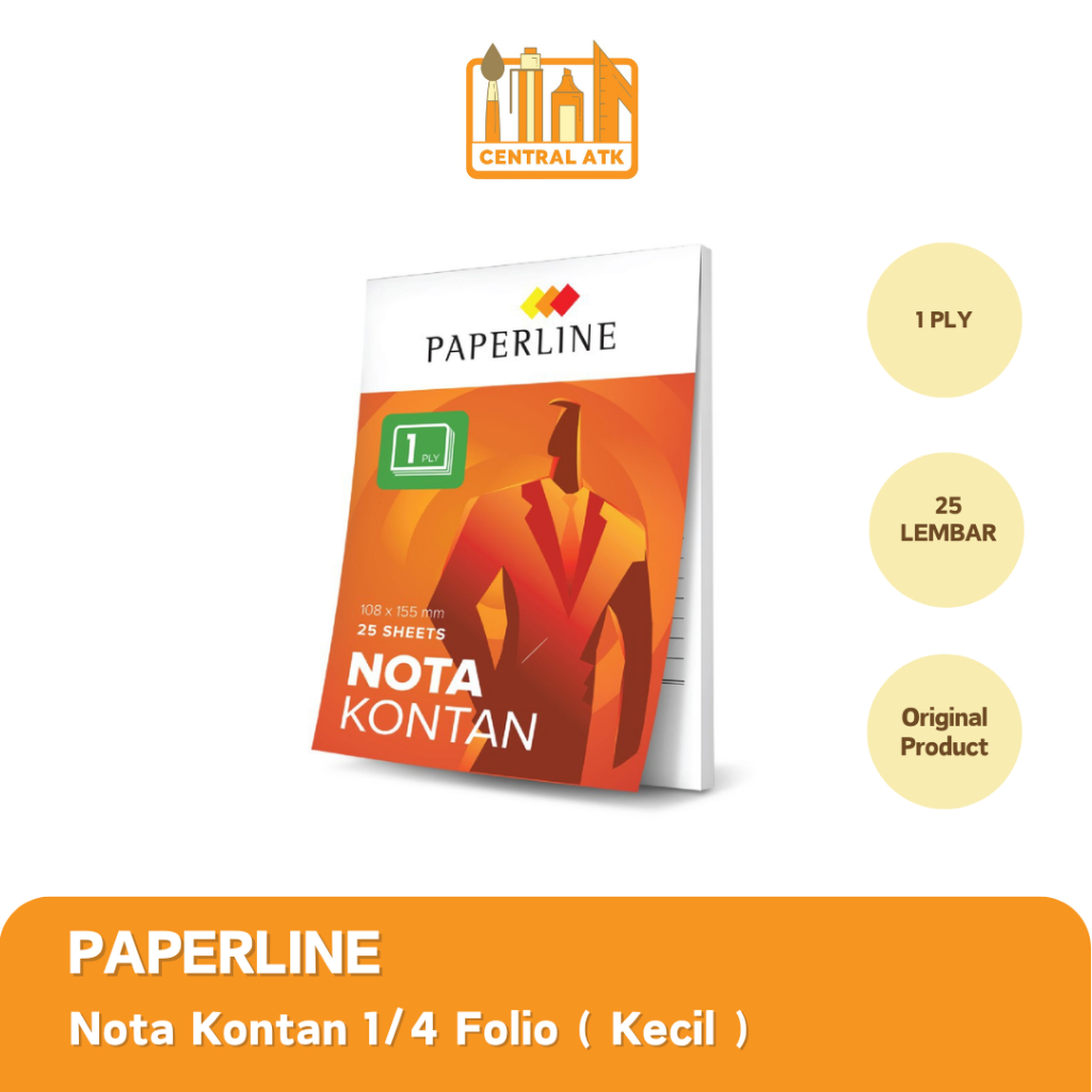 

NOTA KONTAN KECIL 1 PLY PAPERLINE 25 LEMBAR (1PCS)