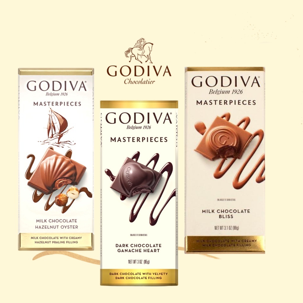 Coklat GODIVA Masterpieces Chocolate Premium Bar asal Eropa