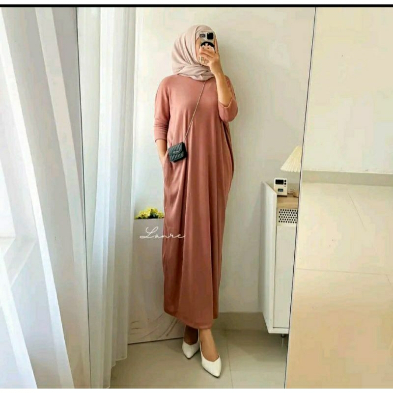 Dress Batwing Rosa Batwing Dress Wanita Knit Premium Atasan Wanita Batwing