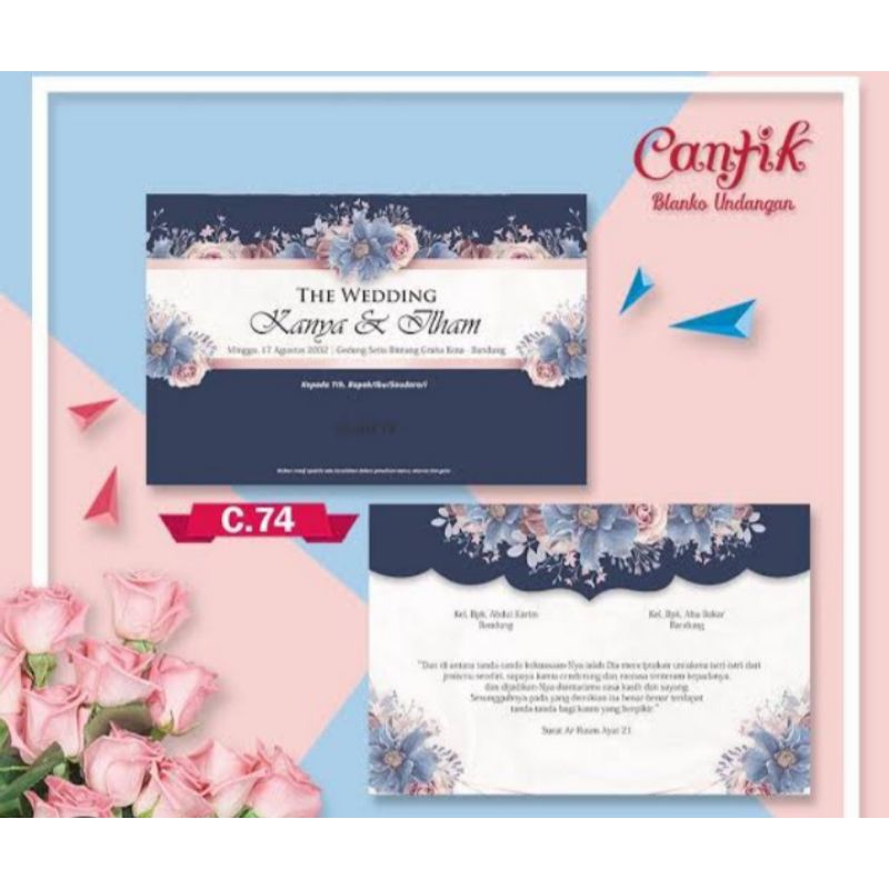 undangan pernikahan dan khitan blangko cantik