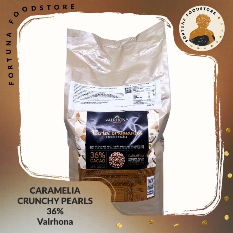 

Valrhona Caramelia Crunchy Pearls 36% Biskuit Sereal Coklat Susu 3kg