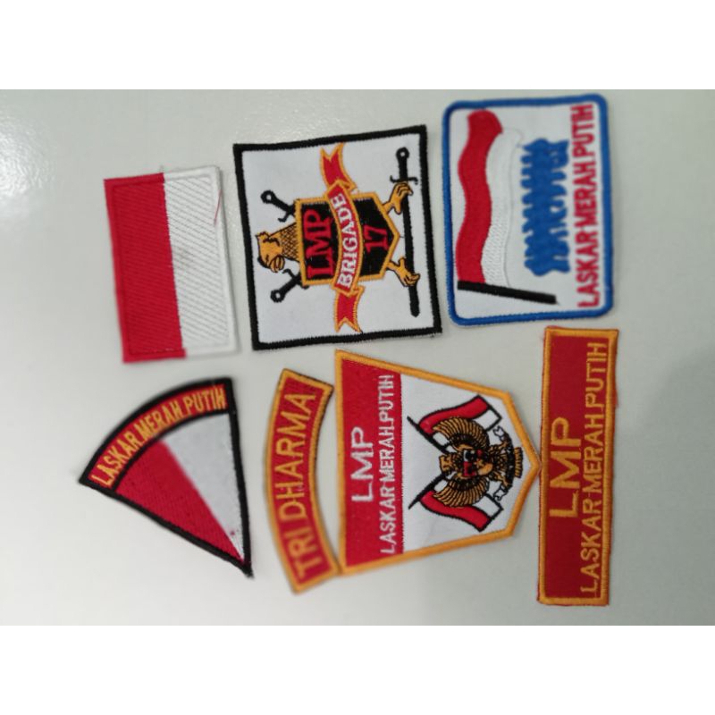 Atribut laskar merah putih.bordir logo merah putih.atribut lmp terbaru,terlaris