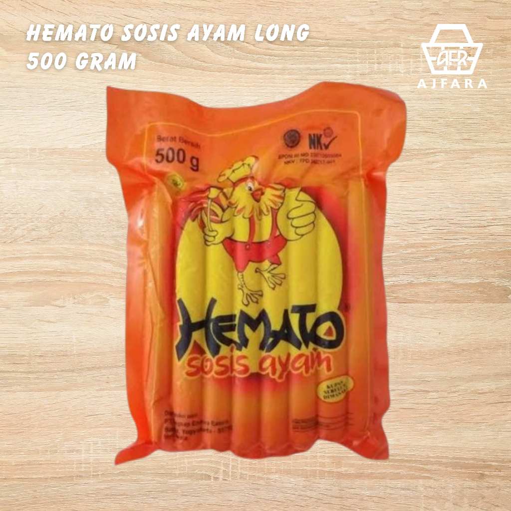 

Hemato Sosis Ayam Long 500 gram/Hemato Sosis Sapi Long 500 gram