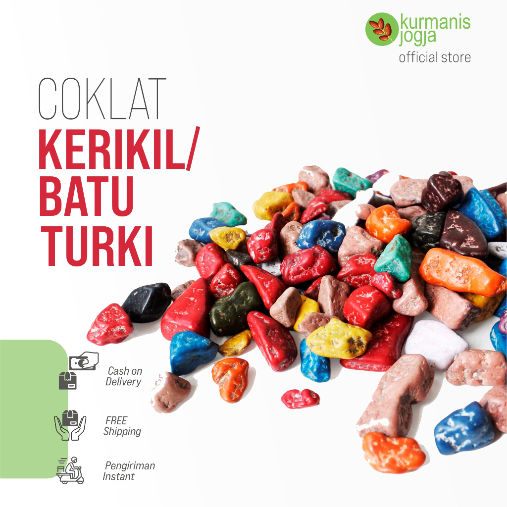 

cokelat kerikil batu warna warni asli import arab 1 Kg - Cemilan Coklat