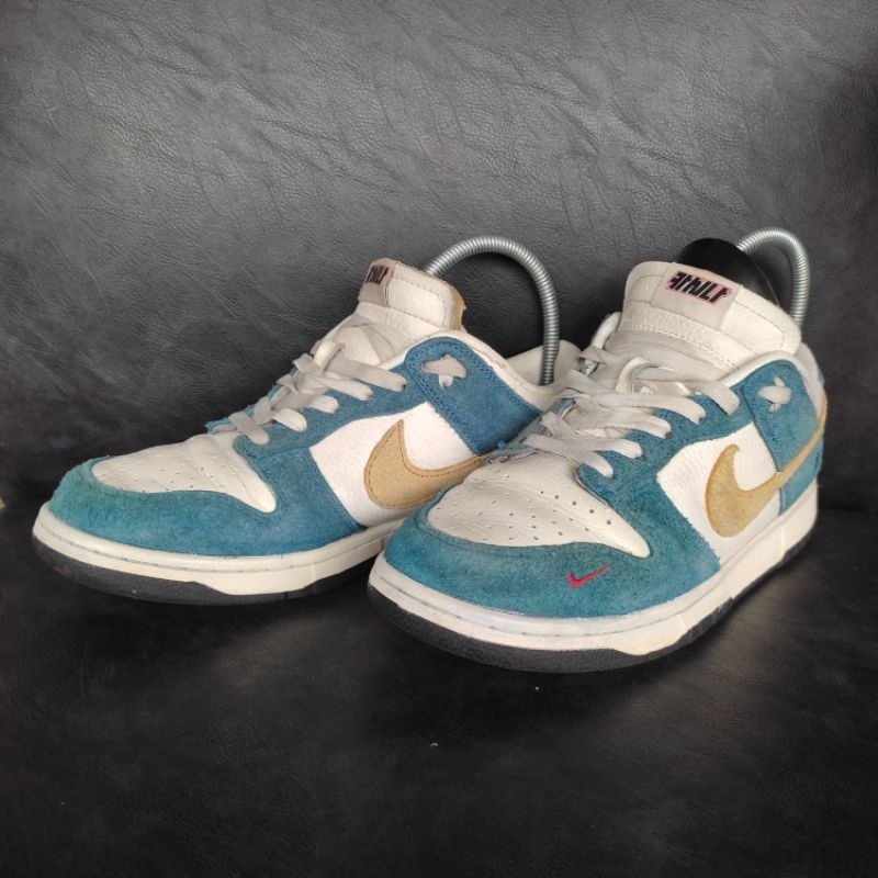 SB Dunk Low X Kasina "80's Bus" Sail/University Gold/Industrial Blue Tembus UPC Size 42 Insole 26,5-