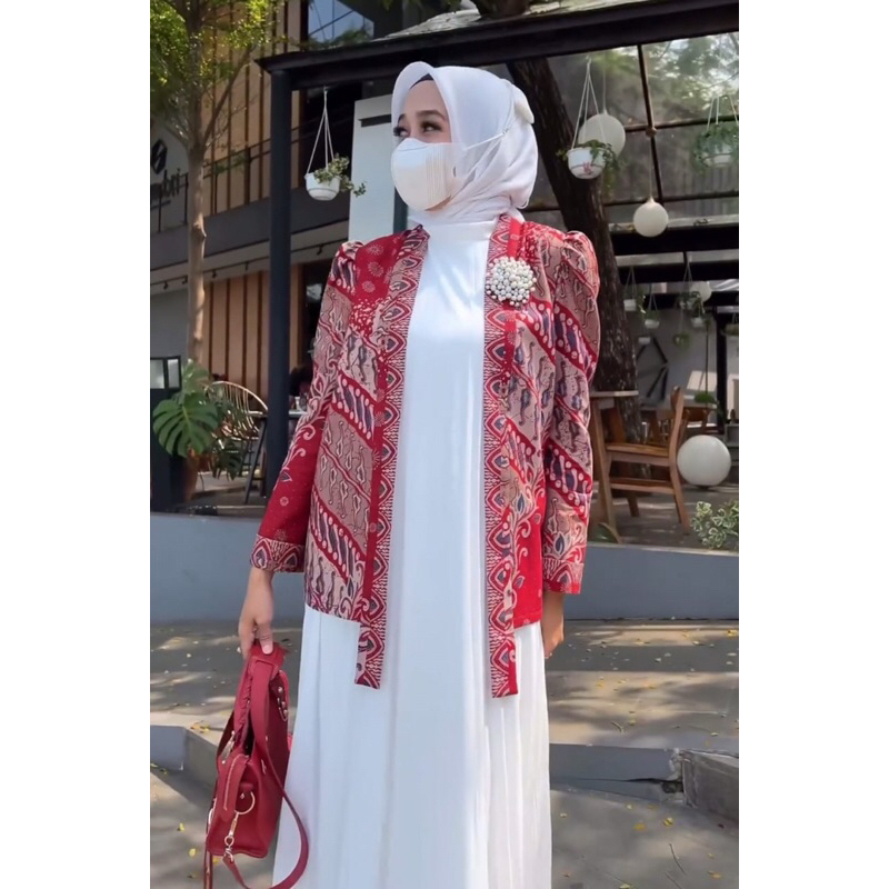 TENUN_GAYA Blazer Batik Wanita Modern Blazer batik pusaka atasan wanita fashion batik Outer batik