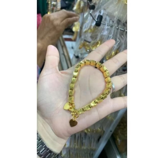 gelang padi 5 suku lapis emas