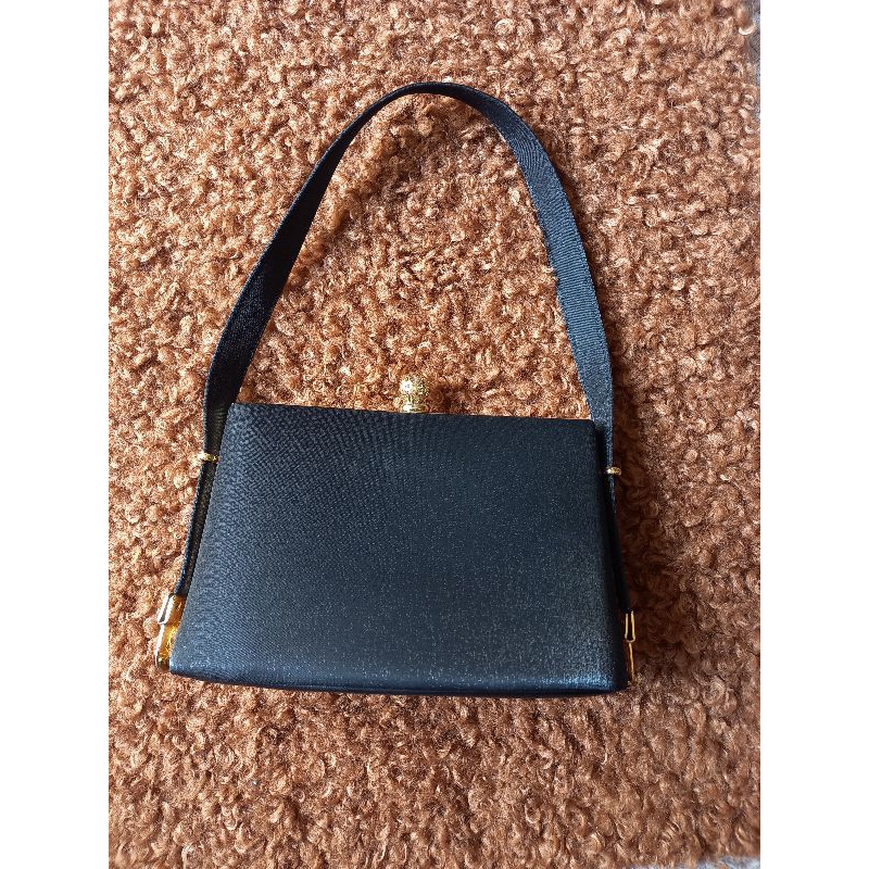 TAS PESTA HITAM WANITA KULIT TAS JINJING WANITA KULIT HITAM