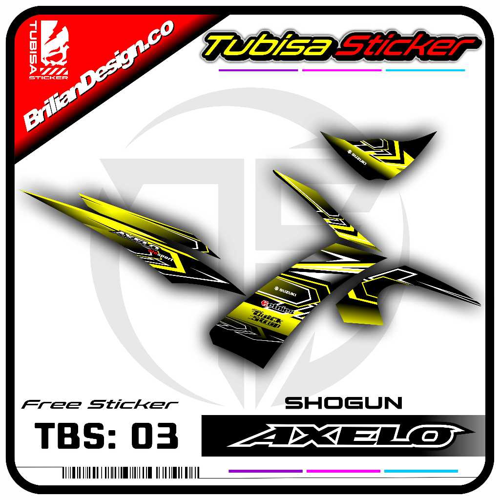 Sticker Striping Variasi Axelo - Stiker Striping Motor Axelo Motif Racing. TBS.03