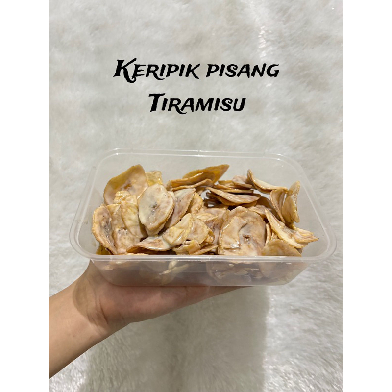 

Keripik Pisang coklat Lumer Rasa Tiramisu - Cemilan Kripik Pisang 150gr/500ml