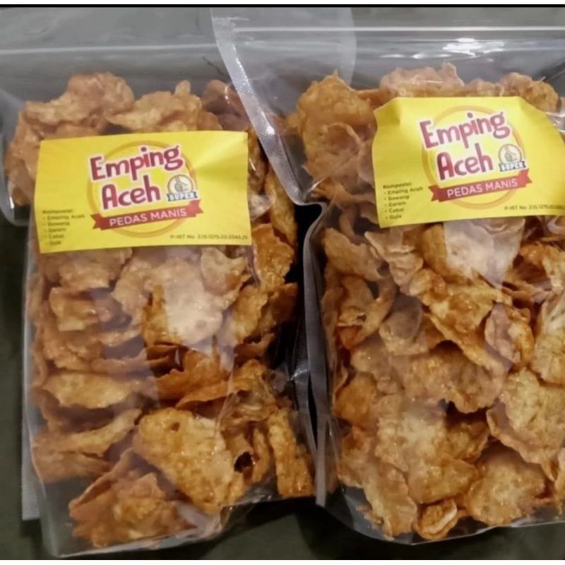 

Emping Aceh Pedas Manis Cap Super 1/2kg