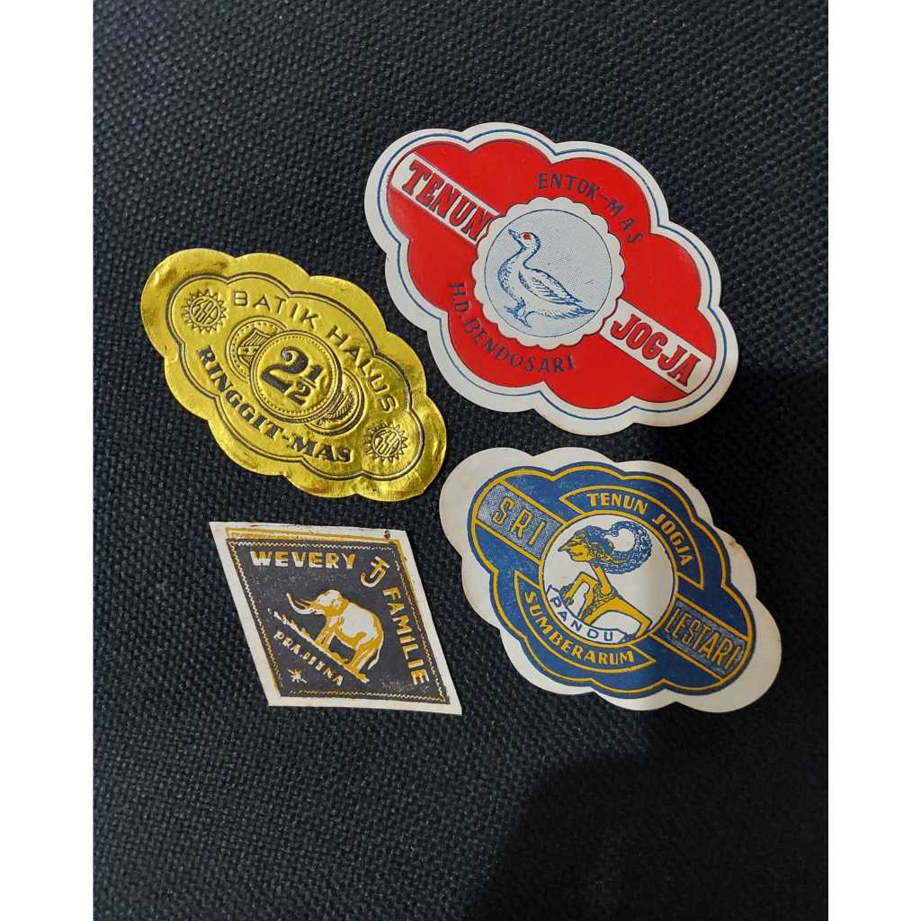 

etiket kertas lawas 4 lembar