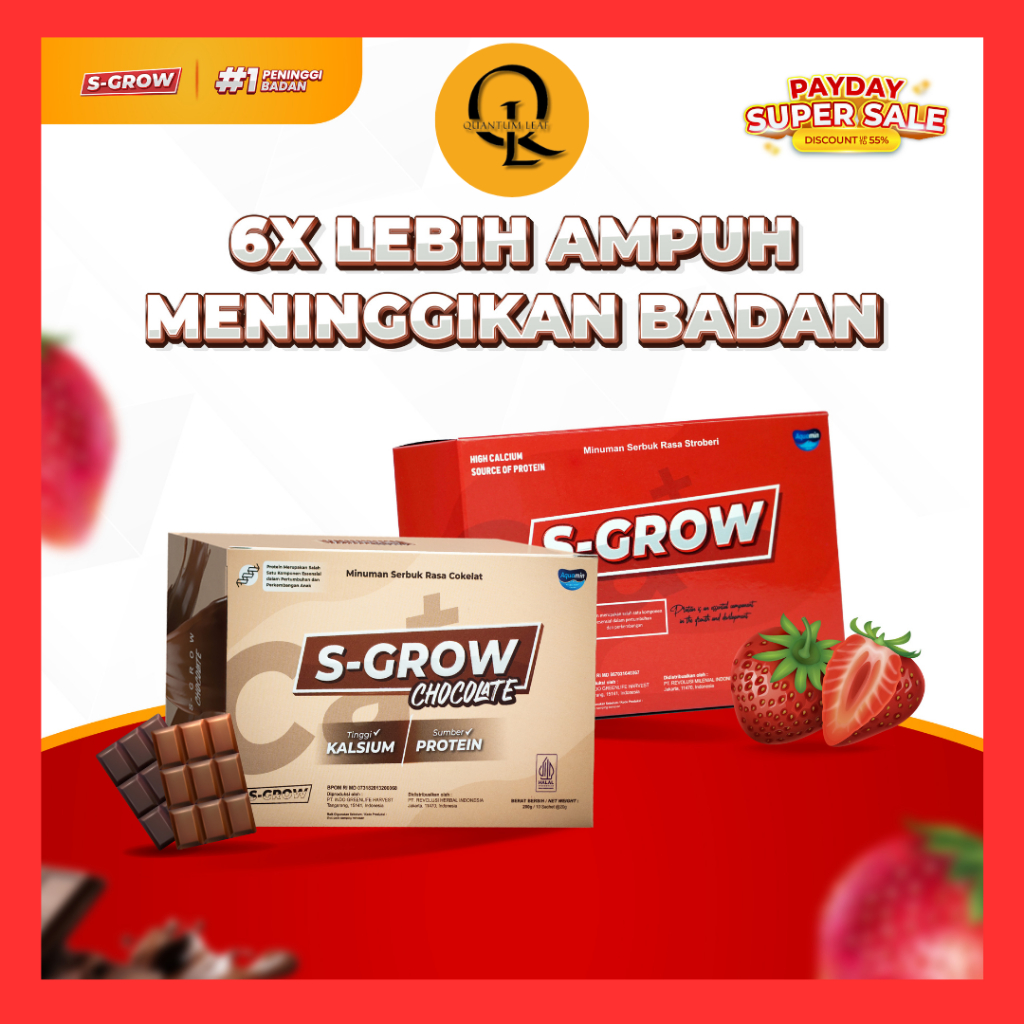 

S-Grow Original Suplemen Peninggi Badan Anak Remaja Terpercaya