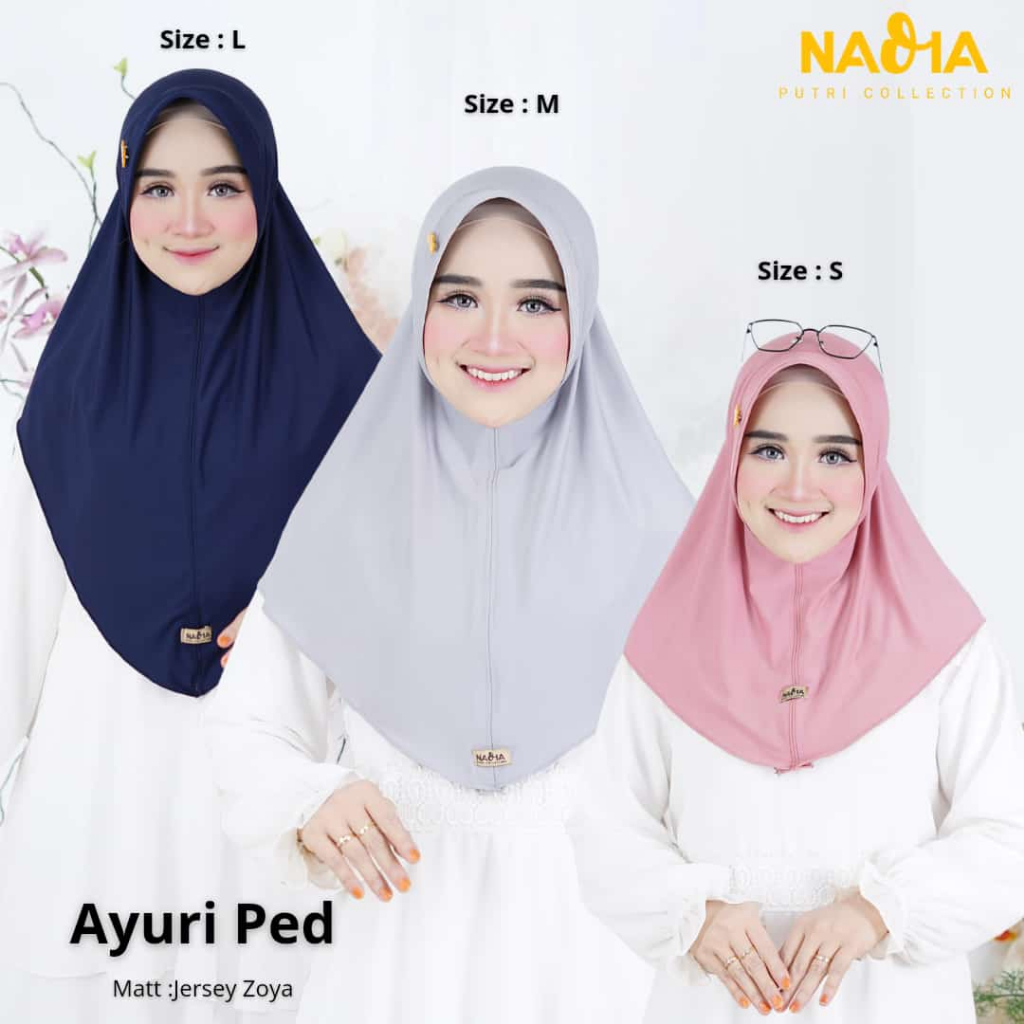Nadia hijab instan bergo daily Ayuri Ped Bahan Jersey