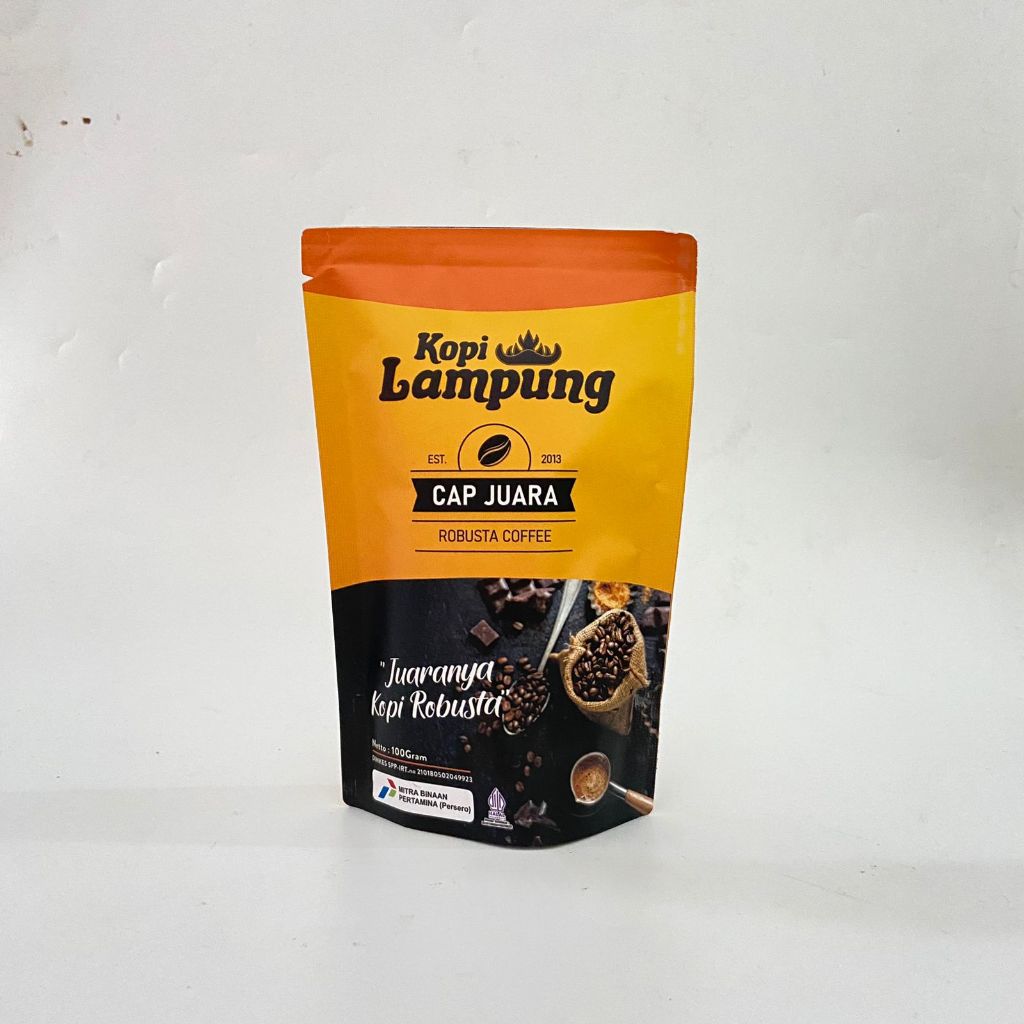

Kopi Robusta Lampung Cap Juara 100gr