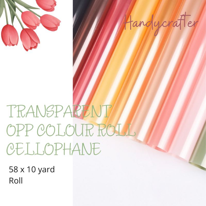 

Transparent opp colour cellophane Roll