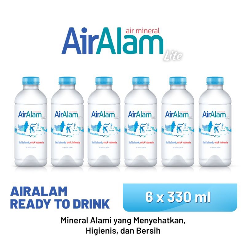 

(6pcs) Air Alam Lite Ready To Drink kemasan mini 330ml