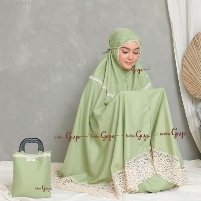 MUKENA DEWASA Gayo Fashion Renda Lebar Cantik