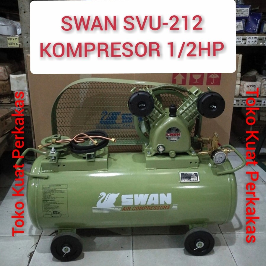Kompresor 1/2 HP SWAN SVU-212 Air Compressor Kosongan 58L