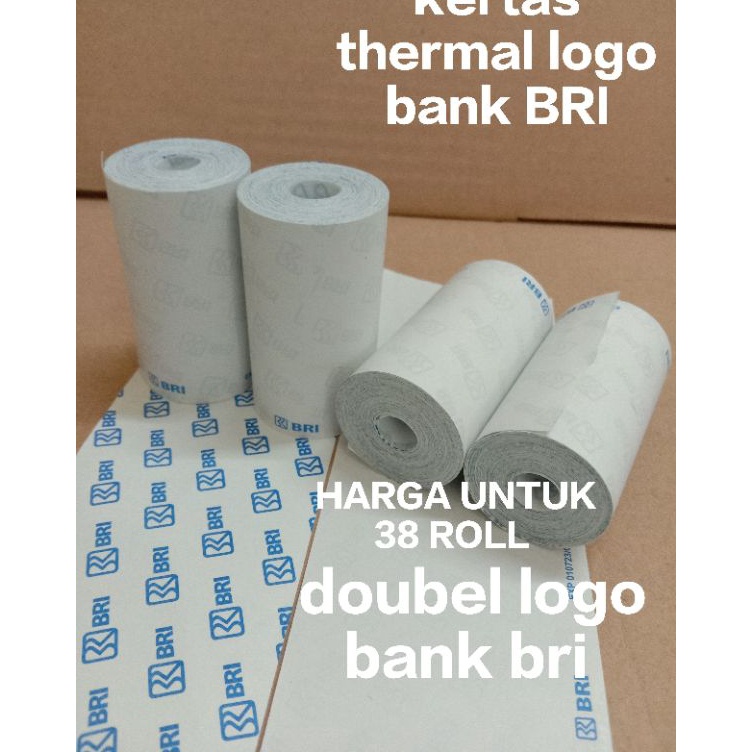 

HKJ86368 KERTAS THERMAL LOGO BANK BRI PAKET 1 KG ISI 38 ROLL57X3
