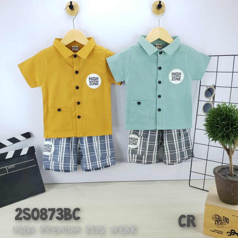 Uson Premium Kids Wear Setelan Kemeja Celana pendek