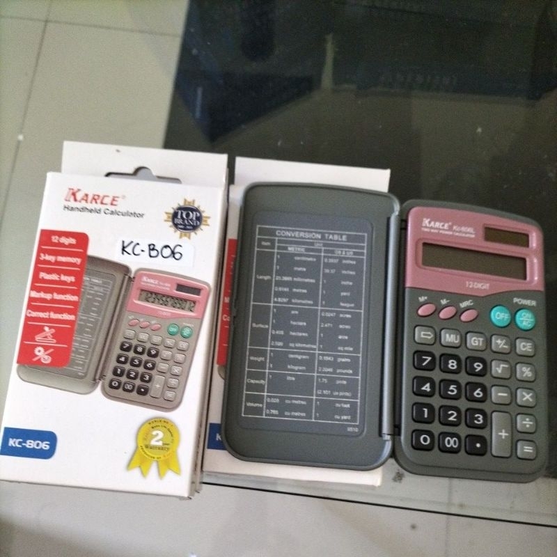 Kalkulator ORIGINAL KARCE:KC-806/12Digit/tutup lipat
