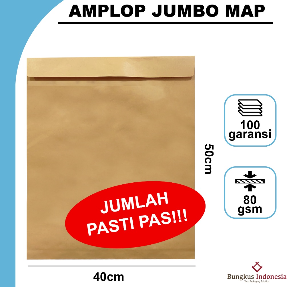 

FIHZ98144 Amplop Coklat Jumbo Q1 4x5cm Jumbo Map