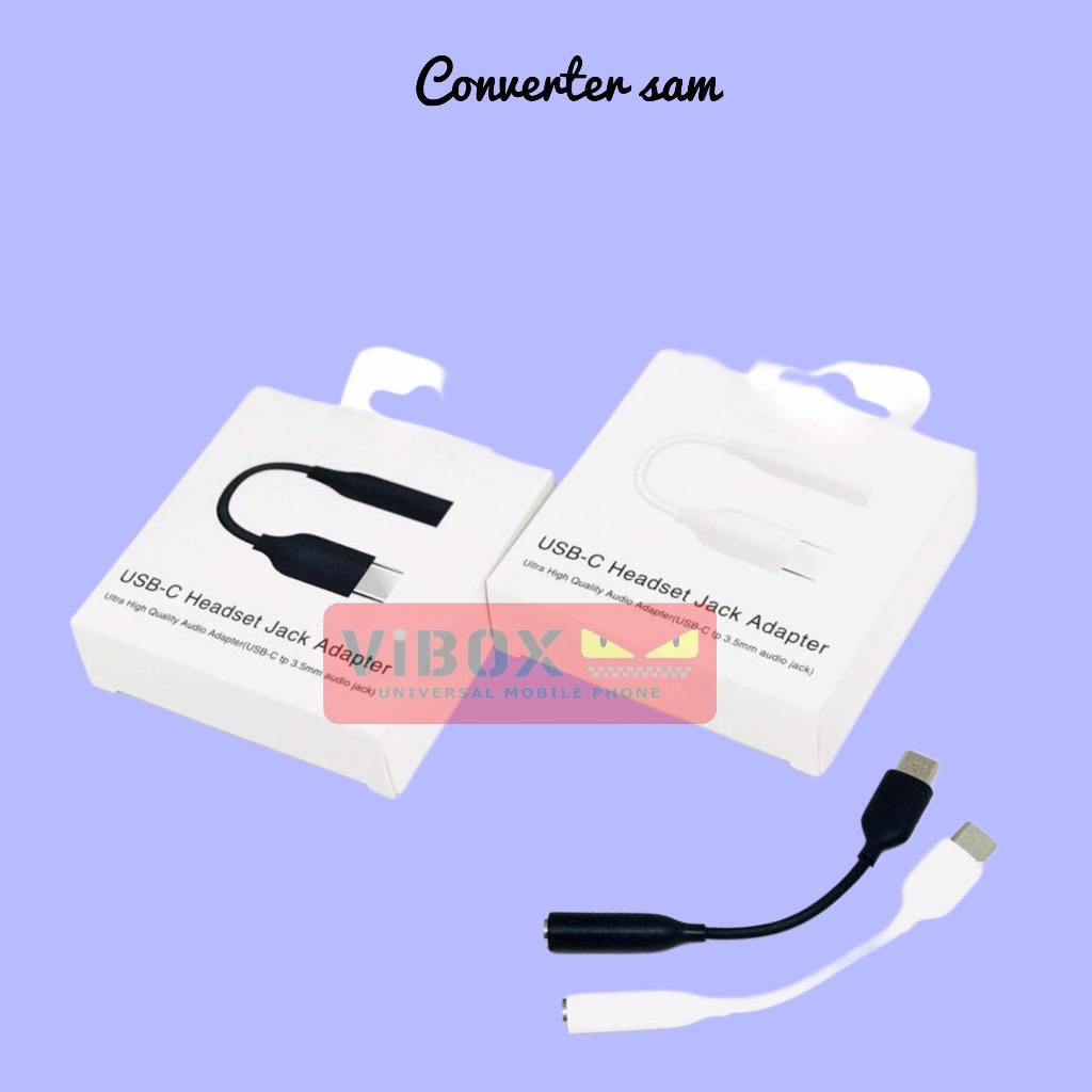 shopp acc~~Kabel Audio Jack Sam galaxi Type C - Converter Adapter Tipe C to Headset Jack 3.5mm for S